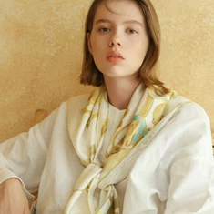 Ivory Κυρίες Floral Κασκόλ 100% μετάξι